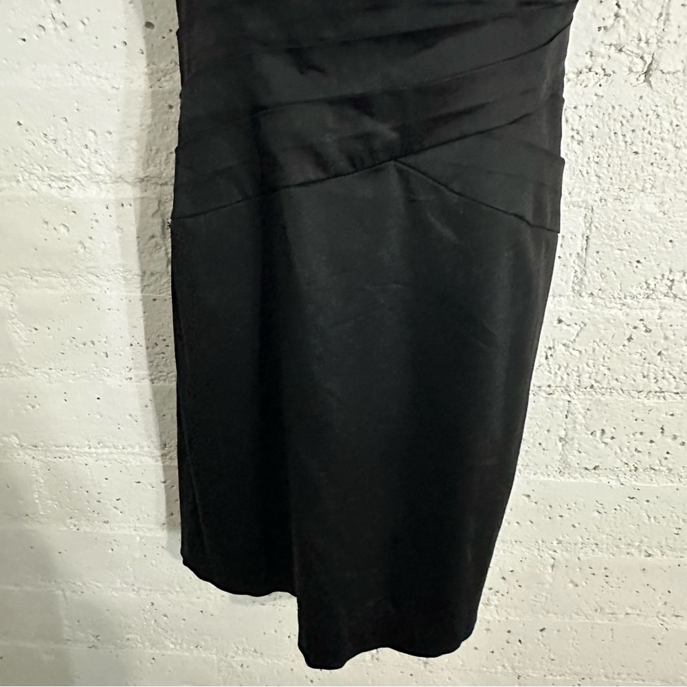 White House Black Market Womens Dress 12 Black Halter LBD Cocktail Party BC9 - Picture 3 of 5